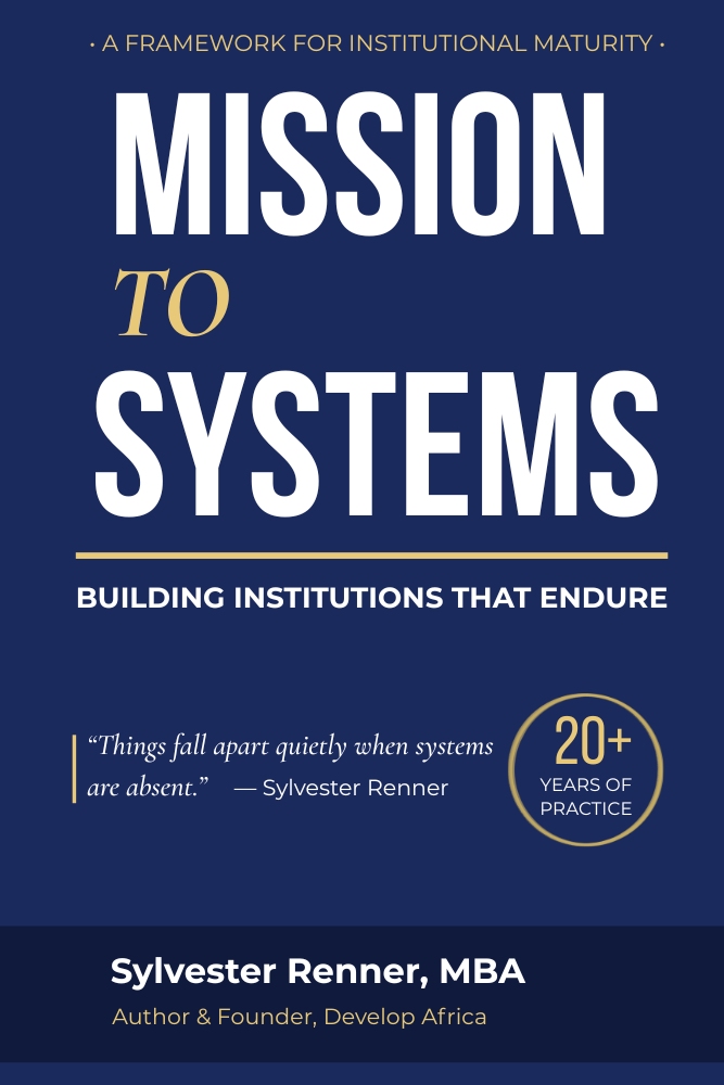 Mission to Systems nonprofit governance book cover by Sylvester Renner — paperback on Amazon May 2026